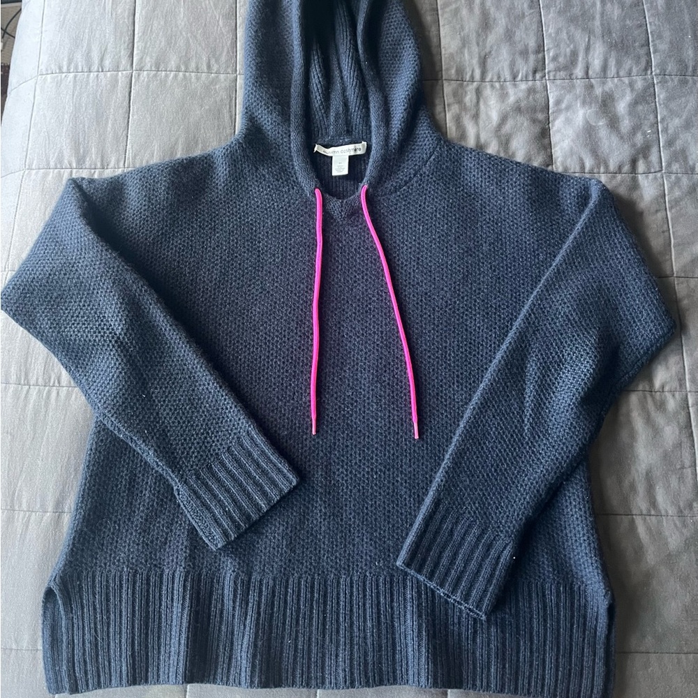 EUC Autumn Cashmere 100% cashmere navy hooded sweater